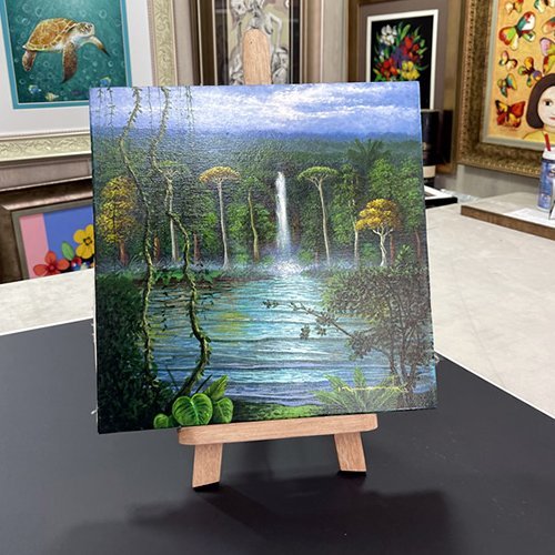 Laguna Amazónica - Pintura tropical