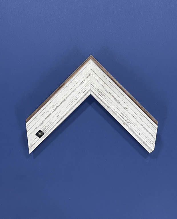 Moldura moderna blanca madera ref 32